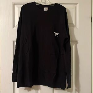 VICTORIA SECRET PINK BLACK LONGSLEEVE